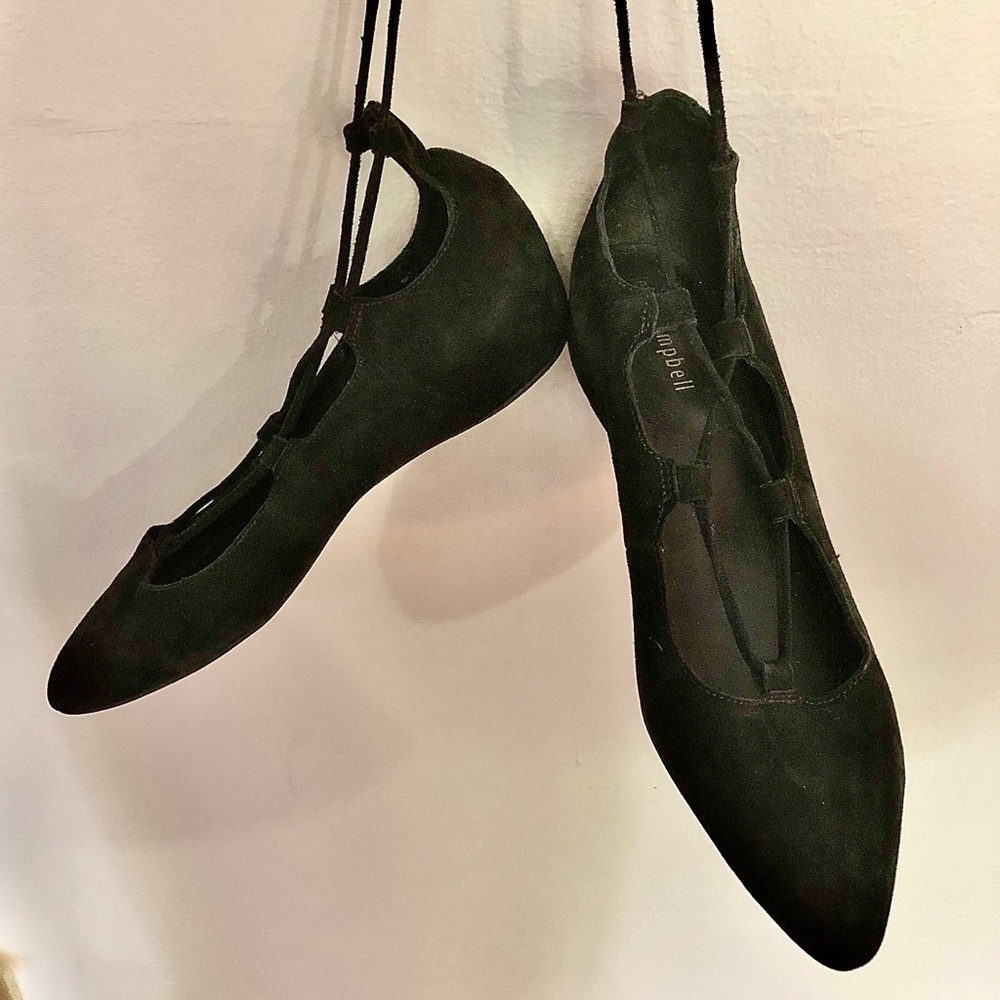 Jeffrey Campbell “Atsuko” Leather Lace-Up Flats